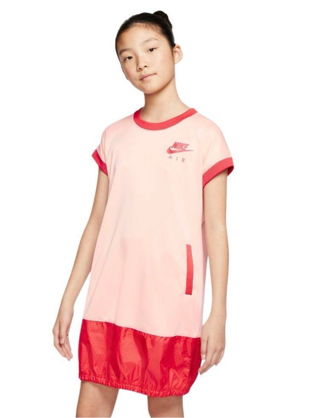 Nike Pink and Red Short Sleeve Girls' Sport Dress